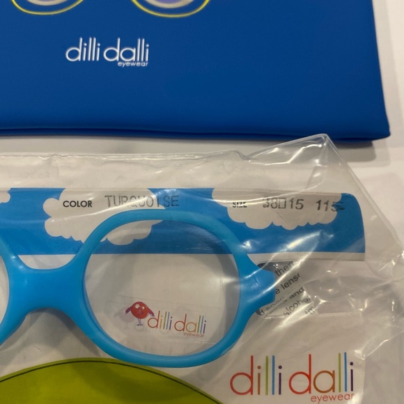 Dilli Dalli Itty Bitty Turquoise 38/15/116 Eyeglass frame - Picture 3 of 7